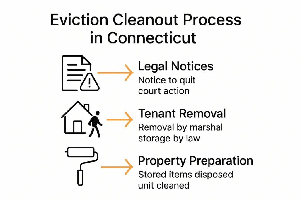 Connecticut eviction cleanout checklist process flowchart