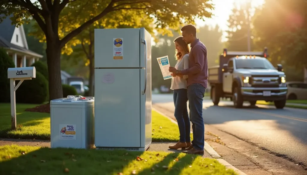 Connecticut residents preparing old appliances for curbside removal