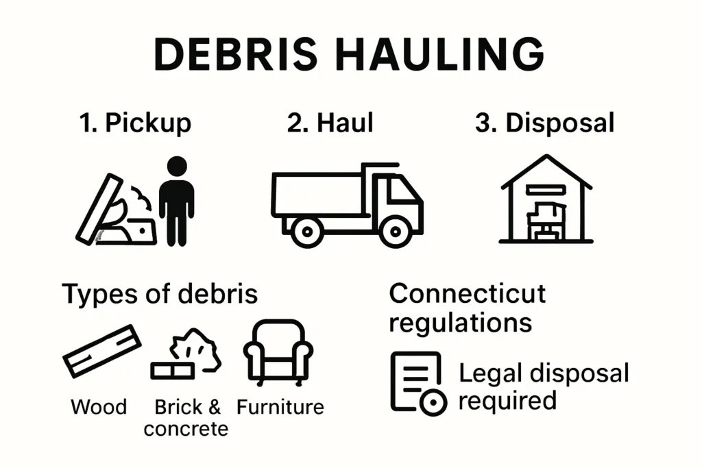Debris hauling process overview with waste types and regulations