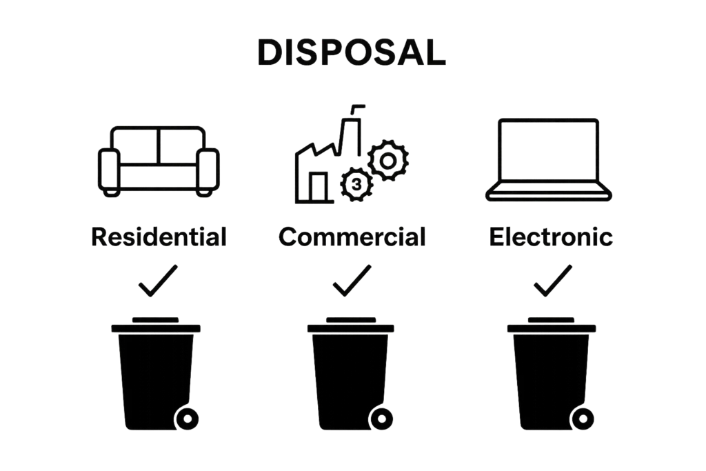 Visual breakdown of junk disposal law